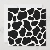 Cute Koe Afdrukken Rood zwarte babyschoeisel Invit Kaart (Achterkant)