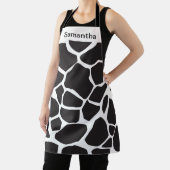 Cute Koe Afdrukken zwart en wit Aangepast profiel Schort (Insitu)