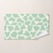 Cute Koe Animal Print Patroon Aesthetic Mint Green Bad Handdoek (Handdoek)