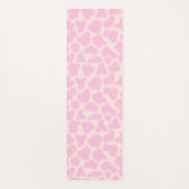 Cute Koe Animal Print Patroon Aesthetisch Roze Yogamat (Voorkant)
