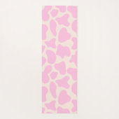 Cute Koe Animal Print Patroon Aesthetisch Roze Yogamat (Achterkant)