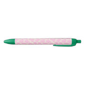 Cute Koe Animal Print Patroon Aesthetisch Roze Zwarte Inkt Pen (Bodem)