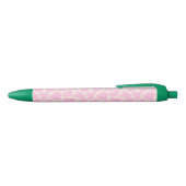 Cute Koe Animal Print Patroon Aesthetisch Roze Zwarte Inkt Pen (Bovenkant)