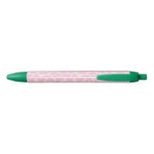 Cute Koe Animal Print Patroon Aesthetisch Roze Zwarte Inkt Pen (Achterkant)
