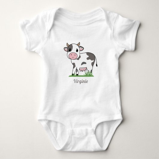 Cute Koe Baby Bodysuit (Voorkant)