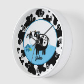 Cute Koe Barnyard Nursery Clock Boy (Hoek)