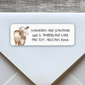 Cute Koe Barnyard Rustic Waterverf western Etiket