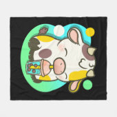 Cute Koe Boba Tea Bubble Tea Anime Kawaii Fleece Deken (Voorkant (Horizontaal))
