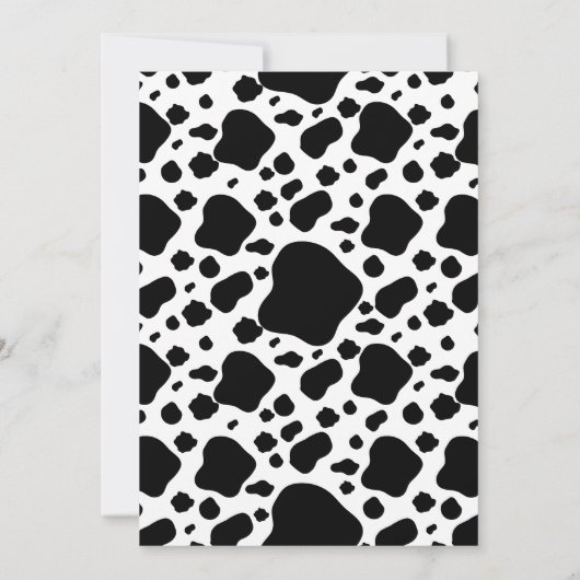 Cute Koe Boerderij Thema Baby shower Uitnodiging (Achterkant)