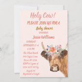 Cute Koe Boho Country Baby Girl Western Florin Kaart (Voorkant)