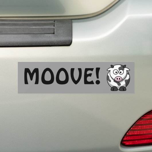 Cute Koe Bumpersticker (Op auto)