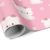 Cute Koe Cadeaupapier (Rol Hoek)