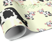 Cute Koe Cadeaupapier (Rol Hoek)