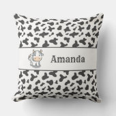 Cute Koe Calf Spots Sierkussen (Voorkant)