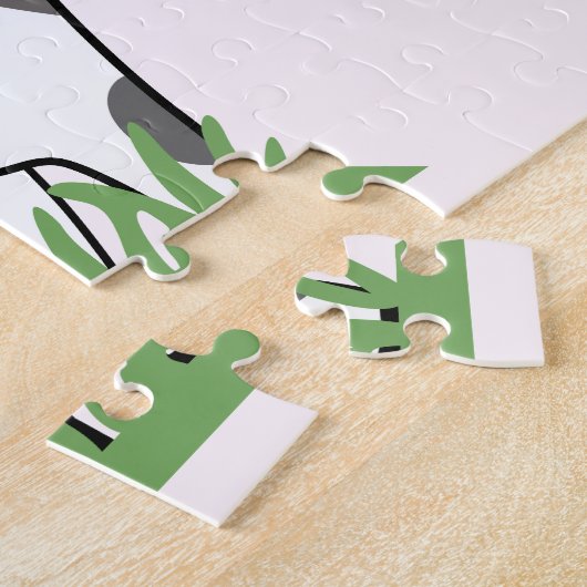 Cute Koe Cartoon Puzzle Legpuzzel (Zijkant)