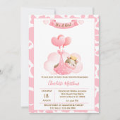 Cute Koe Cloud Balloons Baby shower Kaart (Voorkant)