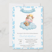 Cute Koe Cloud Balloons Baby shower Kaart (Voorkant)