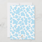 Cute Koe Cloud Balloons Baby shower Kaart (Achterkant)