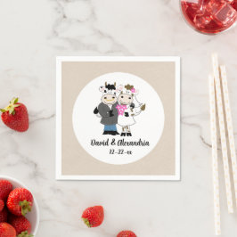 Cute Koe Couple Wedding Rustic Land Servet