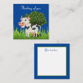 Cute koe denkend aan je briefkaart (Voorkant / Achterkant)