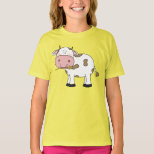 Cute Koe Design Schattige Boerderij Dier Kunst voo T-shirt