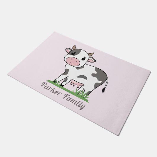 Cute Koe Doormat Deurmat (Schuin)