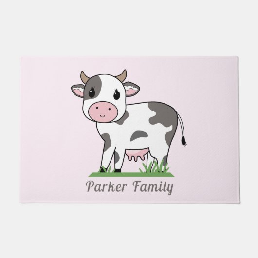 Cute Koe Doormat Deurmat (Voorkant)