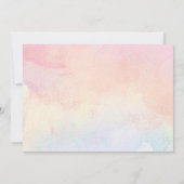 Cute Koe Floral Pink Gold Kaart (Achterkant)