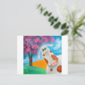 Cute koe folk schilderij Gordon Bruce Briefkaart (Staand voorkant)