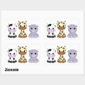 Cute koe giraffe hippo cartoon kinder sticker (Vel)