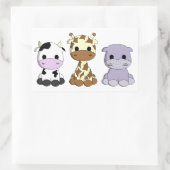 Cute koe giraffe hippo cartoon kinder sticker (Tas)