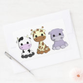Cute koe giraffe hippo cartoon kinder sticker (Envelop)