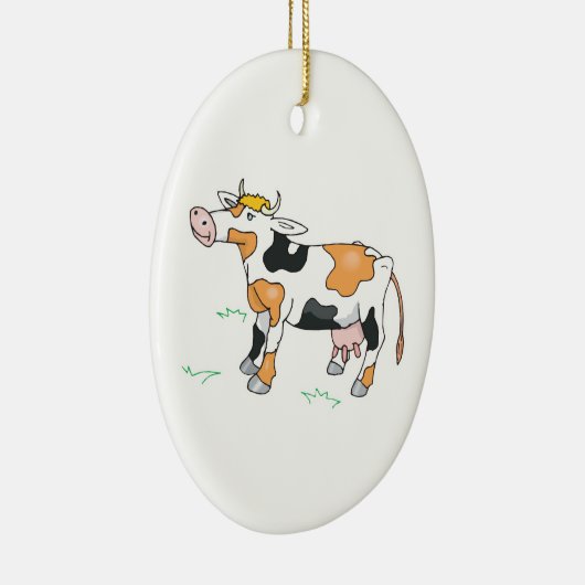 Cute Koe Keramisch Ornament (Rechts)