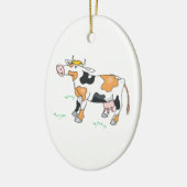 Cute Koe Keramisch Ornament (Links)