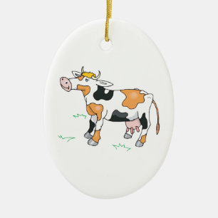 Cute Koe Keramisch Ornament