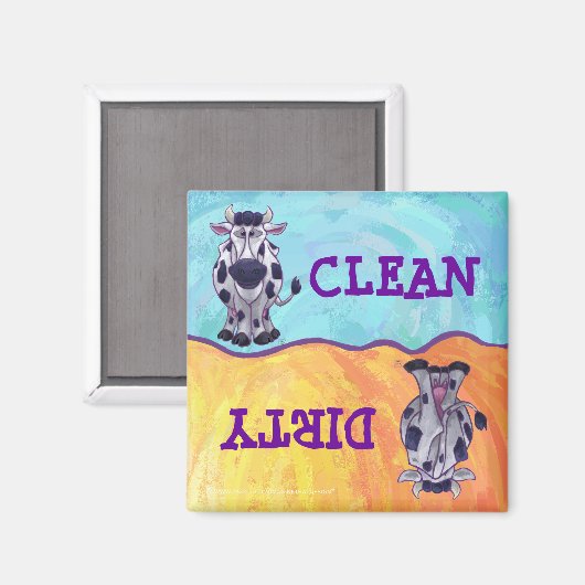 Cute Koe Kitchen Accessoires Magneet (Voorkant / Achterkant)