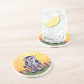 Cute Koe Kitchen Accessoires Zandsteen Onderzetter (Zijkant)