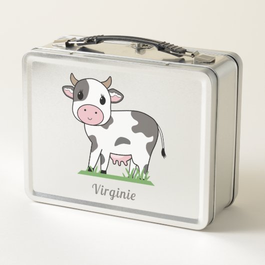 Cute Koe Metal Lunch Box (Achterkant)