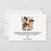 Cute Koe Party Bedankkaart (Voorkant)