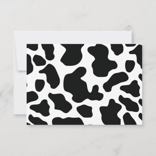 Cute Koe Party Bedankkaart (Achterkant)