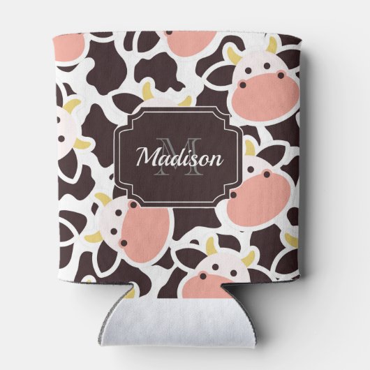 Cute Koe Pattern Blikjeskoeler (Achterkant)