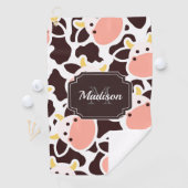 Cute Koe Pattern Golfhanddoek (Insitu)