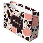 Cute Koe Pattern Groot Cadeauzakje (Voorkant Gekanteld)