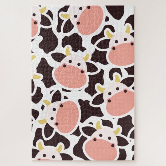 Cute Koe Pattern Legpuzzel (Verticaal)