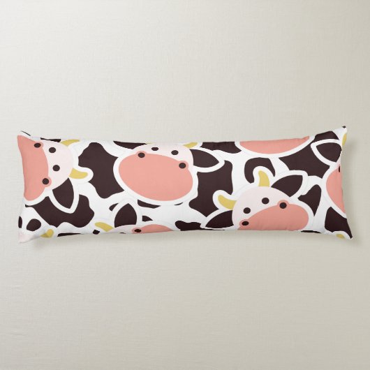 Cute Koe Pattern Lichaamskussen (Achterkant)