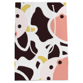 Cute Koe Pattern Medium Cadeauzakje (Achterkant)