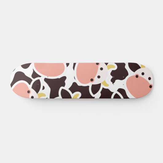 Cute Koe Pattern Persoonlijk Skateboard (Horizontaal)