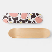 Cute Koe Pattern Persoonlijk Skateboard (Horizontaal)