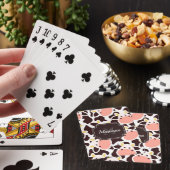 Cute Koe Pattern Pokerkaarten (Insitu)