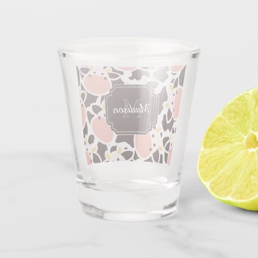 Cute Koe Pattern Shot Glas (Achterkant)